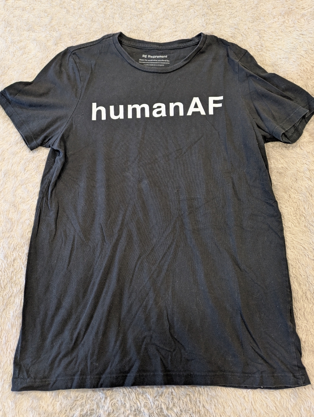 Black Human AF Tee Shirt Sz XL